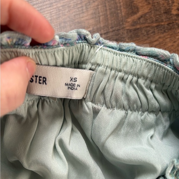 Hollister Light Blue Paisley Strapless dress  Xs nwt - Picture 3 of 5